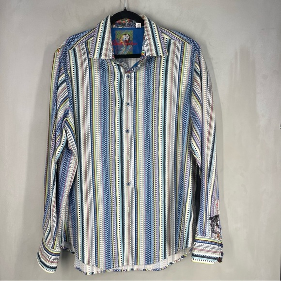 Robert Graham Other - Robert Graham Men's Button Shirt Multicolor Striped Size Large